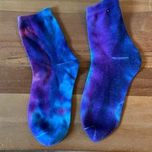 Tie Dye Women’s Socks (Handmade) NAVY